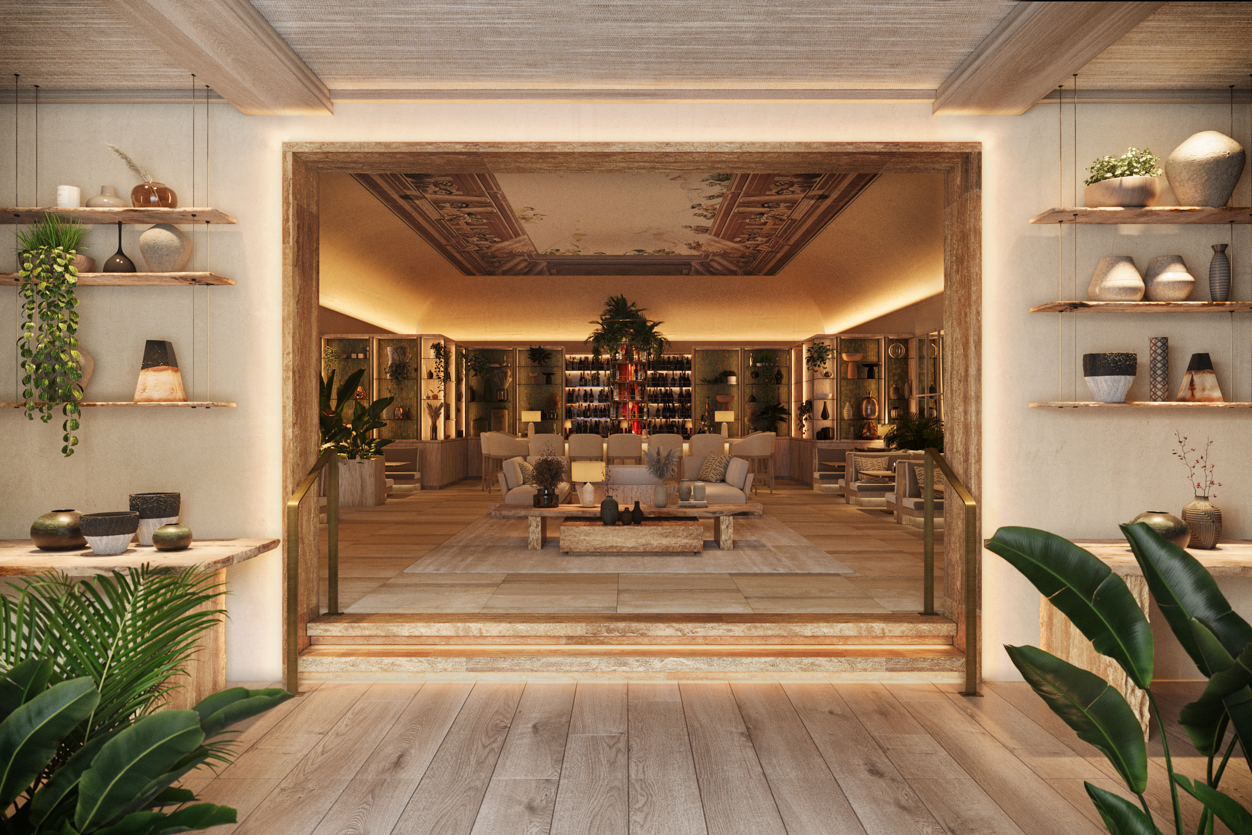 Main Entrance of Tutto Mare at The Royal Poinciana Plaza in Palm Beach